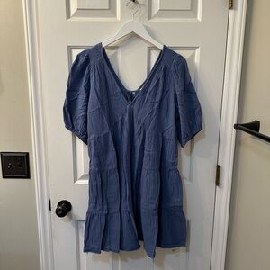 Aerie Blue Tunic Dress: Size Large